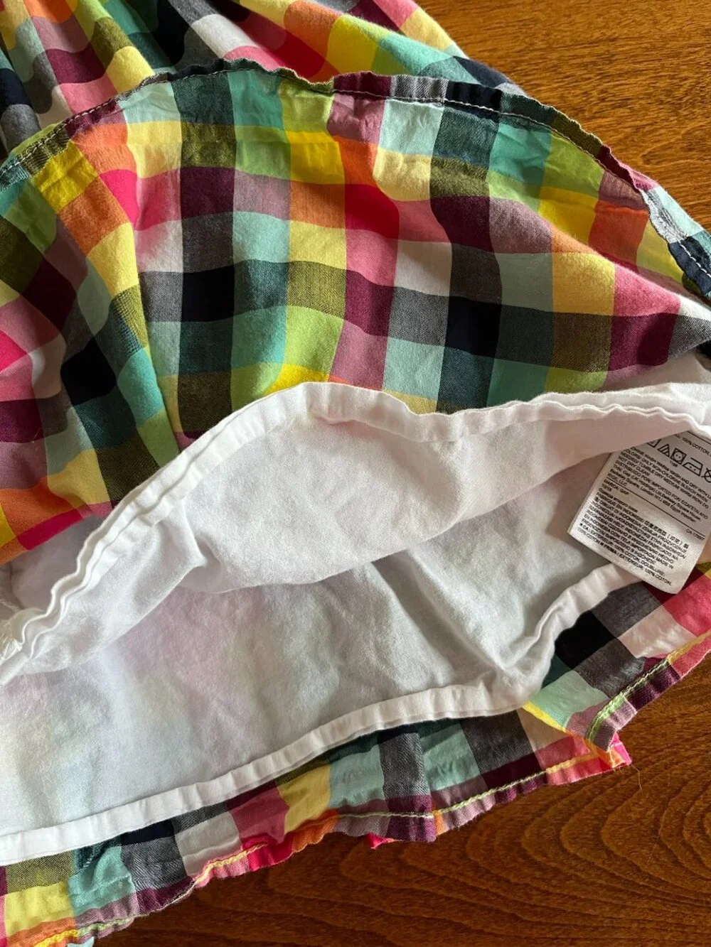 Gap colorful plaid sun dress M 8